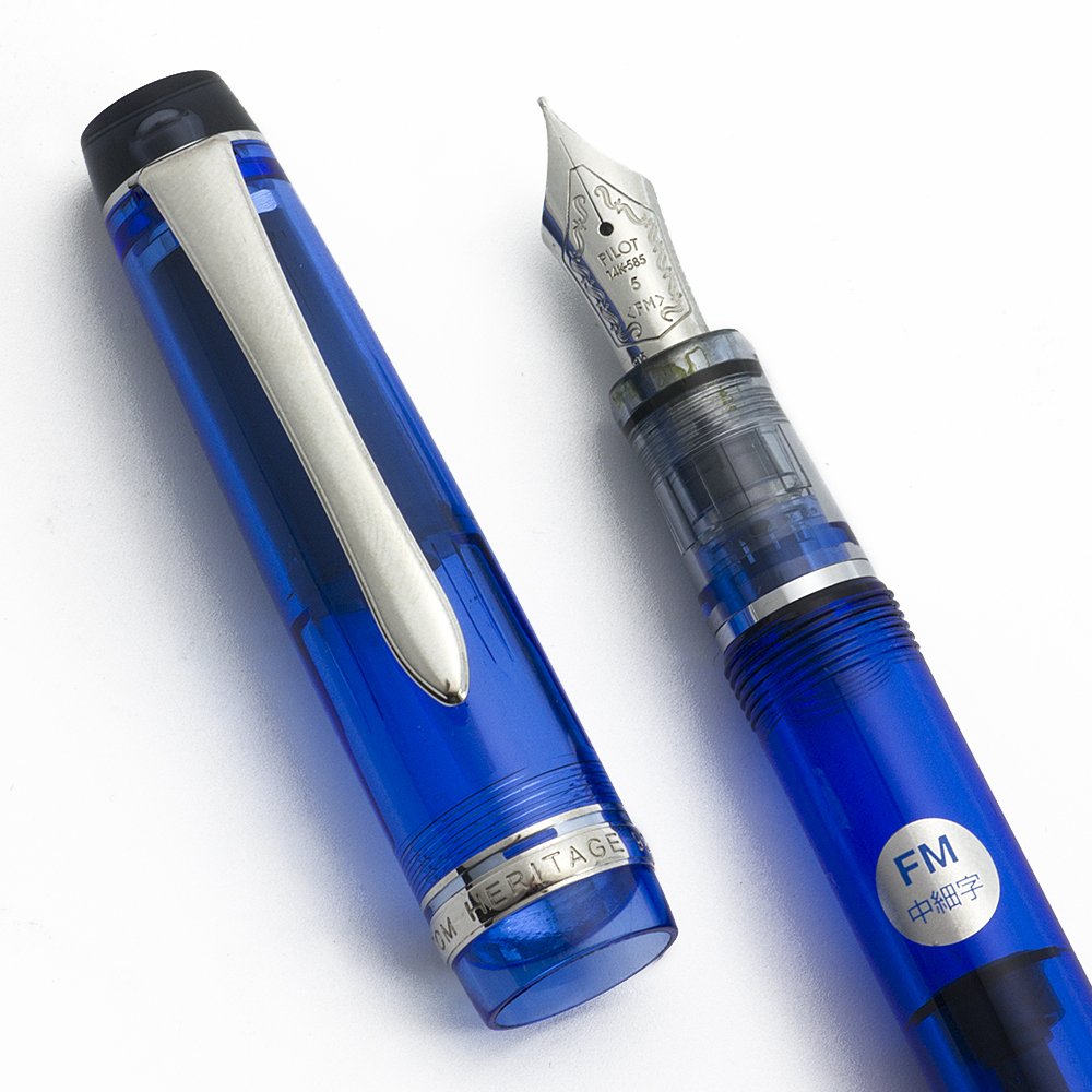 Pilot Namiki Custom Heritage 92 Fountain Pen - Blue, 14k FM Nib